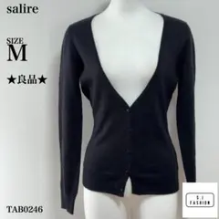 salire Vネックカーディガン ボタン付き Mサイズ ダークグレーのサムネイル