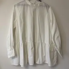 earth music & ecology ホワイト長袖シャツ