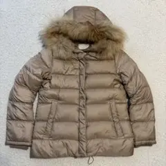 anysis　ベージュ　レディース　フード付きダウンジャケット