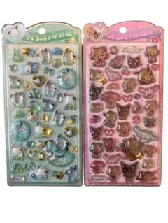 【正規品】日焼けキティ　ポチャッコ　うるちゅるポップシール　サンリオ　2点セット
