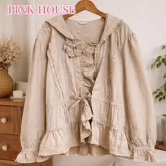 PINKHOUSE ピコフリル リボン 長袖 ブラウス ボレロ 羽織り セーラー