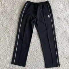 美品 CRONOS トラックパンツ センタープレス サイドロゴ ブラック XXL