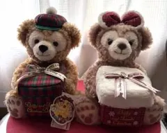ダッフィー ぬいぐるみ 2点セット Mサイズ クリスマス 寝そべり TDS