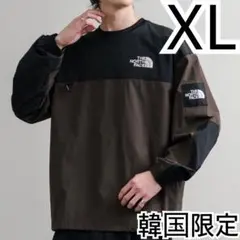 XL＊アルバニークルーネック　ブラウン　黒＊ロンT＊ノースフェイス＊韓国限定