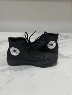 コンバース レザーブラック ハイカット スニーカー 超美品⭐︎
