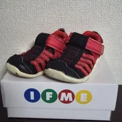 【箱無しでお送りする予定です】IFME キッズサンダル 赤×黒 14cmのサムネイル