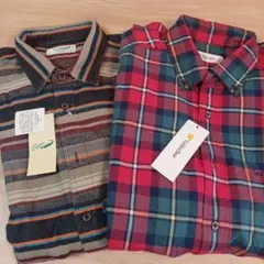 値下げ中　Crocodile & Golden Bear 長袖ネルシャツ 2点