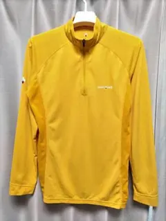 美品　モンベル　クール　ロングスリーブ　ジップシャツ　オレンジ