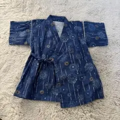 花火模様の甚平 ネイビー 95cm