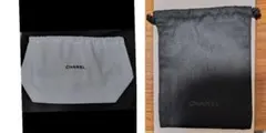 CHANEL　シャネル　ノベルティ　巾着　ポーチ　巾着袋　白黒2枚セット