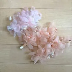 花モチーフ ヘアクリップ　3点セット