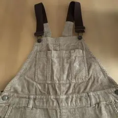 コーデュロイサロペット ベージュ、S〜Ｍ