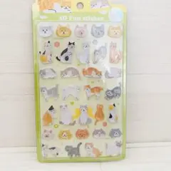 ねこ　うるちゅる　3Dシール