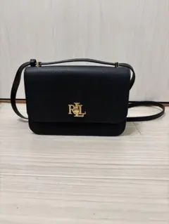 ローレン ラルフローレン レザー ショルダーバッグ ブラック LRロゴ 