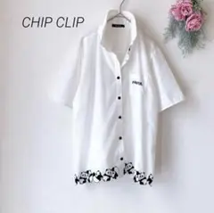 全日本婦人子供服工業組合連合会チップクリップ / 刺繍 パンダ 半袖ブラウス