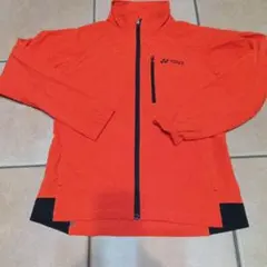 YONEX オレンジ ジップアップ ウォームアップウェア