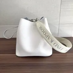 FIND KAPOOR ショルダーバッグ 巾着 3way バイカラー レザー