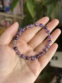 シェブロンアメジスト パワーストーン ブレスレット