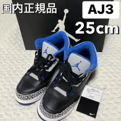 美品 25cm NIKE エアジョーダン3 黒青 aj3 jodan GSのサムネイル