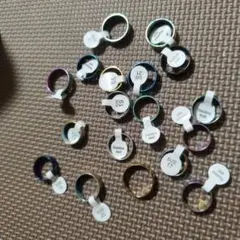 ステンレススチール製多色リングセット