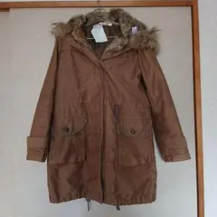 ファー付きフェイスフルファナティック モッズコート ブラウン　サイズF