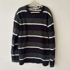GLOBAL WORK XL 長袖カットソー ストライプ