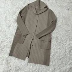 【c5339】✨美品✨カーディガン　長袖　ベージュ　フード