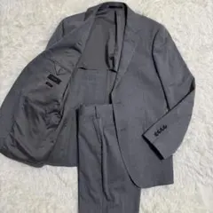 【美品】ユニクロ スーツ セットアップ 感動ジャケット グレー Sサイズ