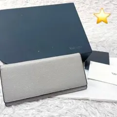 美品・付属品完備】valextra 小銭入れ付き長財布 8カード グレー 