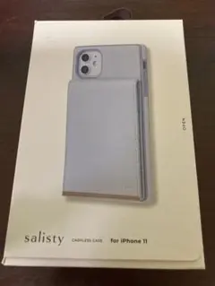 サリスティ カードケース ブルー iPhone11 定期入れ　パスケース　新品