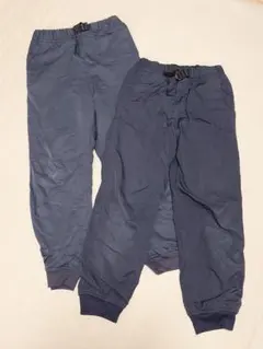 GU 防寒パンツ130㎝と140cm紺色ネイビー2枚セット