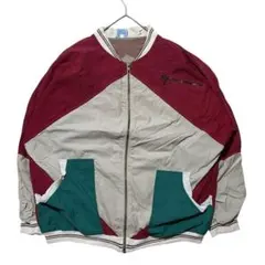 フルジップジャケット ブルゾン 配色切替 裏メッシュ ジップポケットe21①