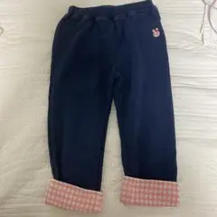 ミニーマウス刺繍 ネイビー パンツ 100cm