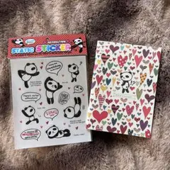 ART BOXパンダ柄ステッカー＆ノートのサムネイル