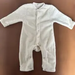 フリースエンボスくま星柄長袖カバーオール