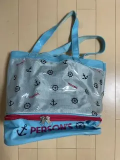 美品★プールバッグ 水色 女の子　パーソンズのサムネイル