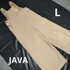 Java ベージュ コーデュロイオーバーオール　Lsize