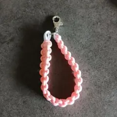 ハンドストラップ パラコード ピンク 携帯アクセサリー