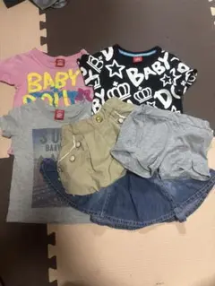 BABYDOLL サーフプリントTシャツ など5点セット 100cm
