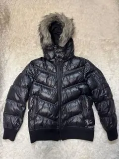 00s Y2K UNIQLO ユニクロ　プレミアムダウンジャケット　ファー付き
