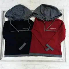 双子 90 COMME CA ISM フード付き長袖カットソー 2色セット