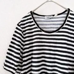 美品✨【S】ブラック ホワイト ストライプ Tシャツ ボーダー 半袖 Tシャツ