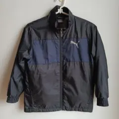 139　PUMA　プーマ　ウインドブレーカー　ブラック✕ネイビー