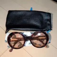 ❤️本日限定セール❤️新品　Zoff サングラス べっ甲柄 ラメ入り ラウンドのサムネイル