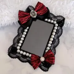 硬質ケース トレカケース レースデコ B7 赤 黒 縦横兼用