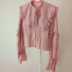 Ritsu sheer blouse　長袖ブラウス