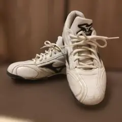 Mizuno ホワイト スパイク　野球　ソフトボール　25.0