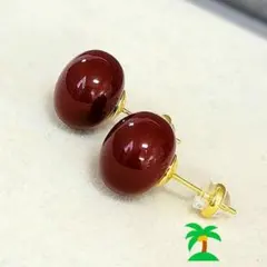 ピアス　レディース　ゴールド　バロック　大人可愛い　スタッド　パール　14㎜