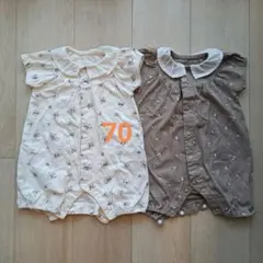 花柄ロンパース 70サイズ 2点セット