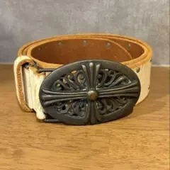 クロスモチーフ バックル レザーベルト
